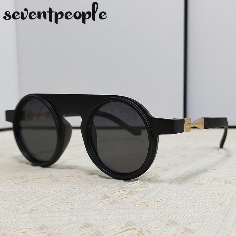 

Панк Солнцезащитные очки с маленькой круглой оправой Женские Мужские Роскошный бренд Винтажные Металлические Солнцезащитные очки Для мужчин Классическая защита Оттенки Очки