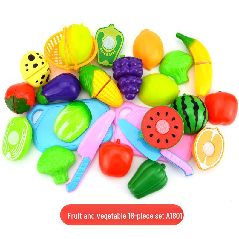 Girls' Pretend Play Kitchen Set: Fruits, Vegetables, and Cooking Toys