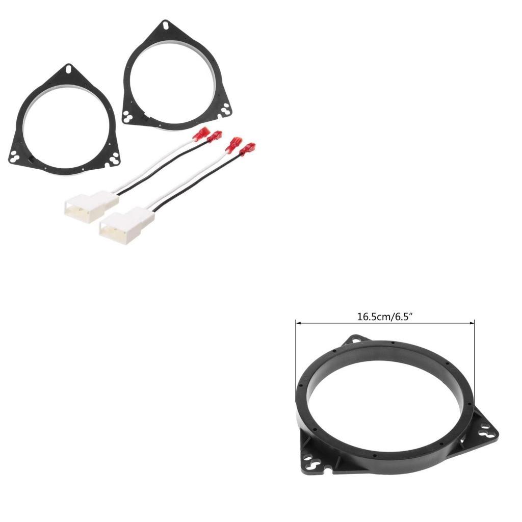 31BC Car Stereo Speaker Spacers Adaptors Mat Pad Car Horn Washer Adapter Holder Bracket and Speaker Wire Harness for BYD