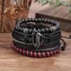 Retro Multi-layer Leather Men's Bracelet Set: Hip Hop Woven and Beaded Design