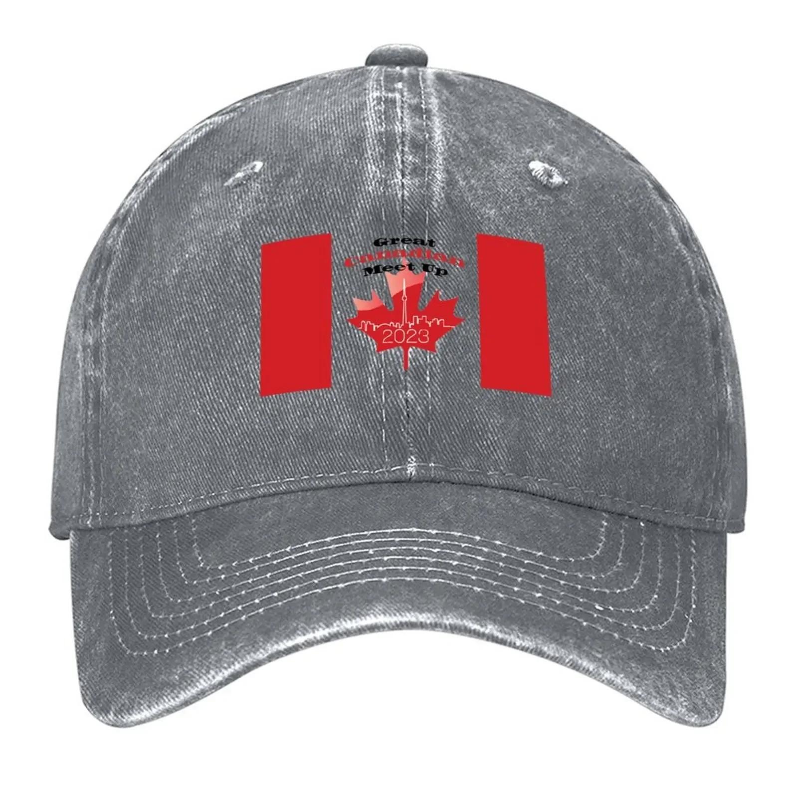 New Great Canadian Meetup  transparent flag Baseball Cap fishing hat Sunhat Golf Hat Unisexs Tennis Womens