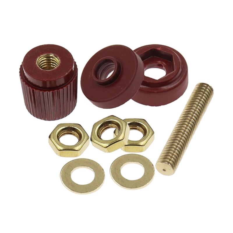 High Current Brass Automotive Terminals Copper Cable Lugs Stud Terminals Pair for 6mm 8mm Studs Motorcycle Battery Setups
