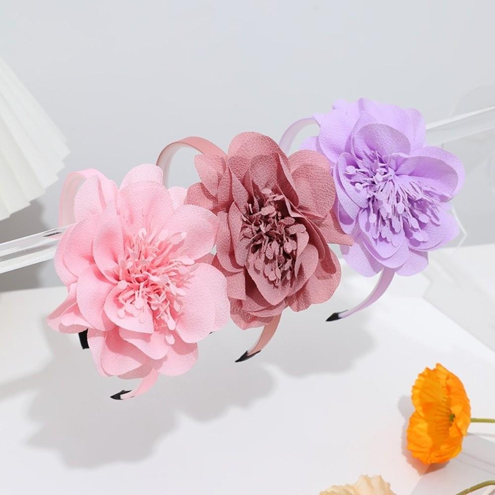 Multi-Layers Big Flower Headband Grosgrain Ribbon Girl Hair Hoop Headwear  Hair Accessories