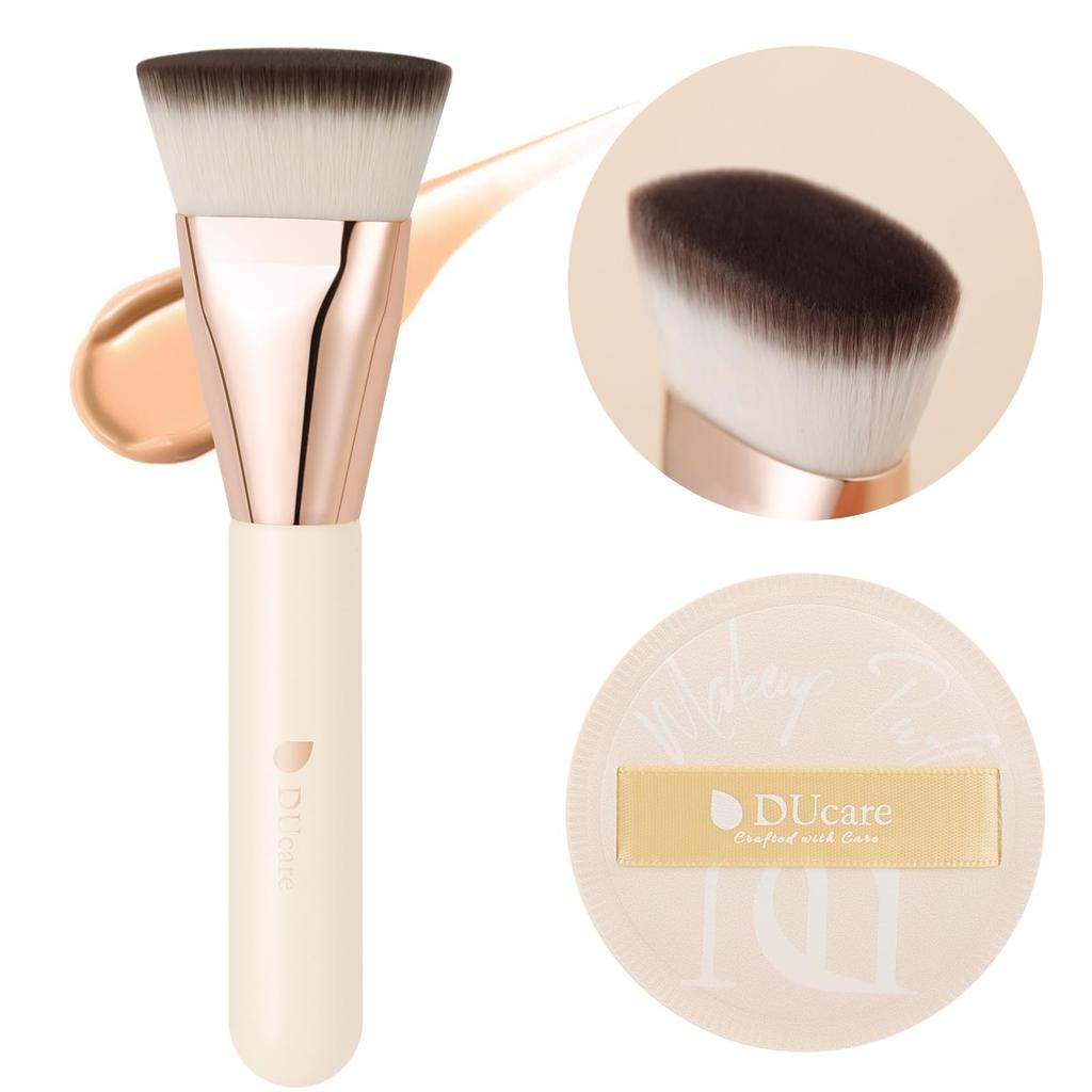 DUcare Makeup Foundation and Makeup Puff for All Premium Fiber for Lasting Base Set Brush, Brush, Foundations. Popular, Skin-Friendly, Ultra-Fine,