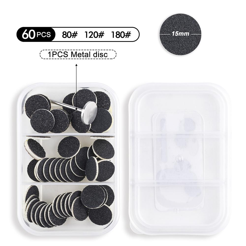 

60 шт сменный шлифовальный бумажный диск с валом для педикюрного инструмента удаление омертвевшей кожи насадка для пилки для ног