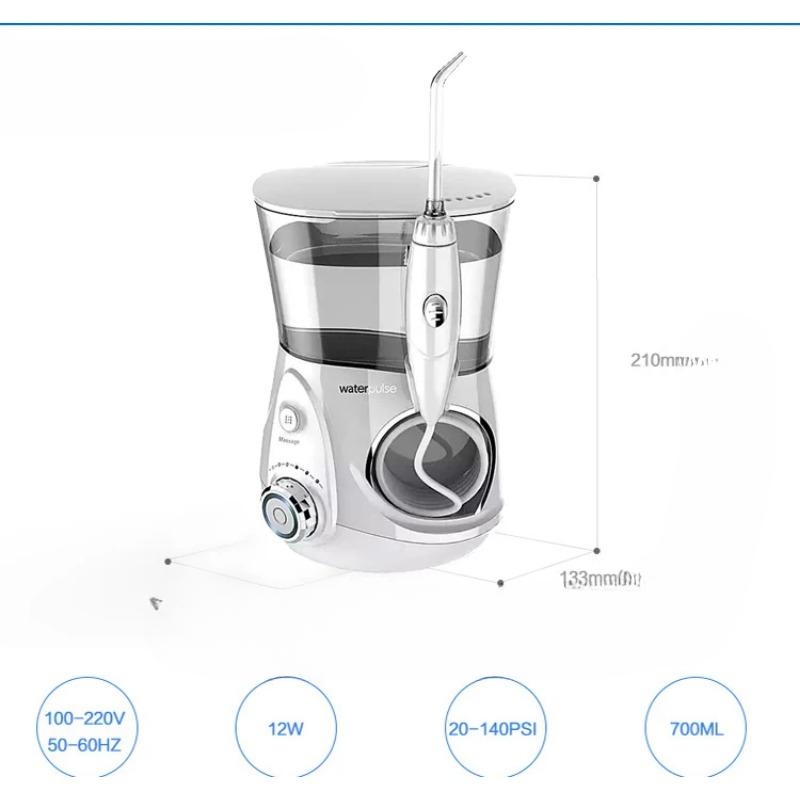 V660G Oral Irrigator, 12 nivåer Water Flosser + dyser + boks Husholdningsapparater Dental vannstråle for tannbleking
