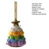 Plush Christmas Tree Ornament Mini Fluffy Christmas Tree Pendant with Star Treetop Multicolored Xmas Tree Shaped Hanging Crafts for Home Party Decor