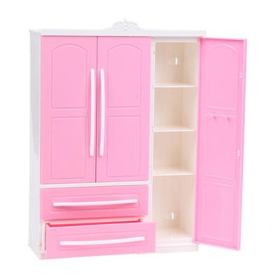 Puppe drei Seiten Lagerung Kleiderschrank Kleiderbügel Schublade Schlafzimmer Möbel Zubehör
