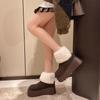 Super Hot Internet Celebrity Fashion Versatile 2025 Winter New Small Muffin Low-top Warm Thick-soled Velvet Snow Boots