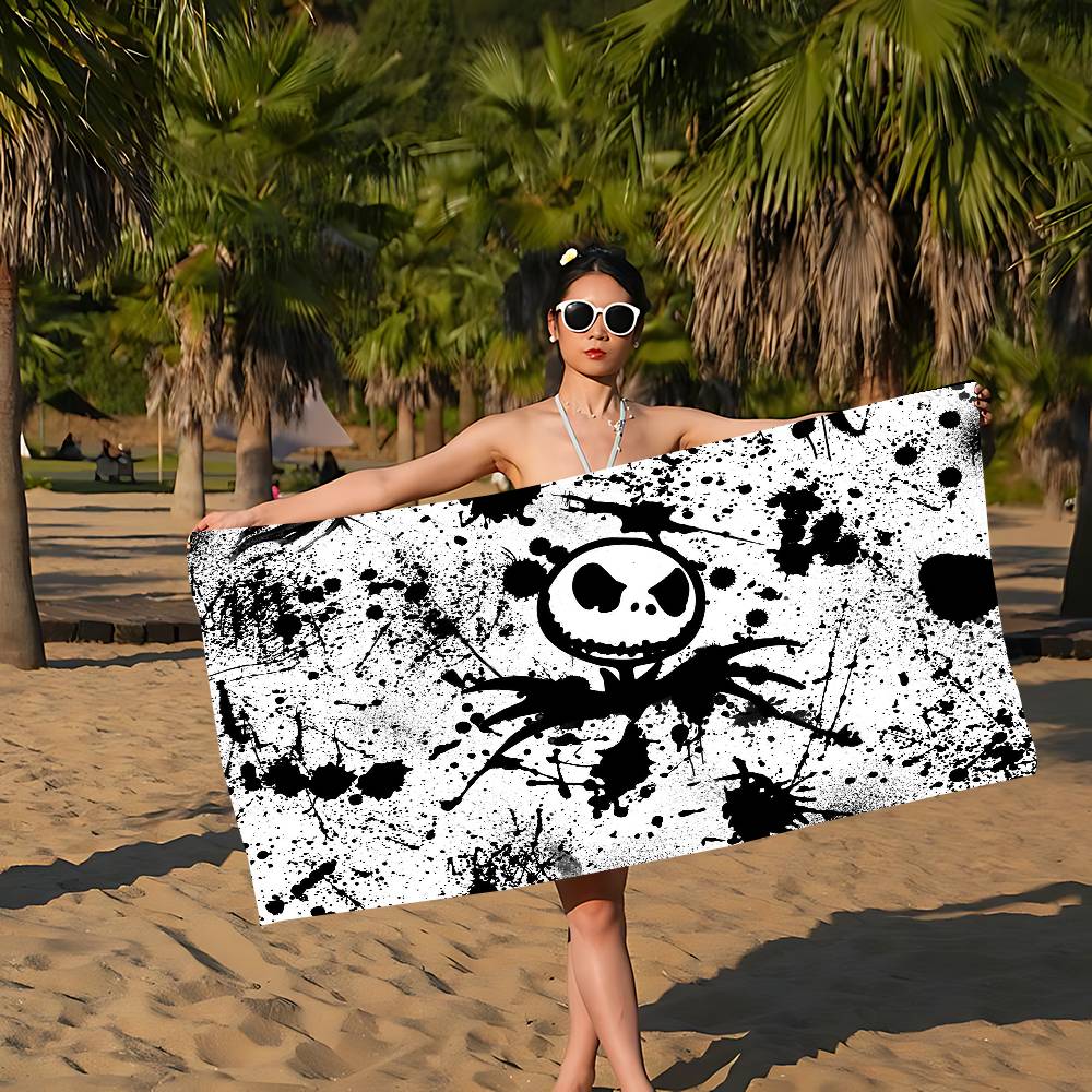 The N-Nightmare B-Before C-Christmas Bath Towel Microfiber Soft Water Absorbing Breathable For Girl Kids Decorative Beach Towel