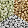 500 pièces/lot 3,8 mm Perles en Verre Vrac Rondes Couleur Dorée Perles d'Écartement pour Bracelets Colliers DIY Bijoux Femme Fournitures