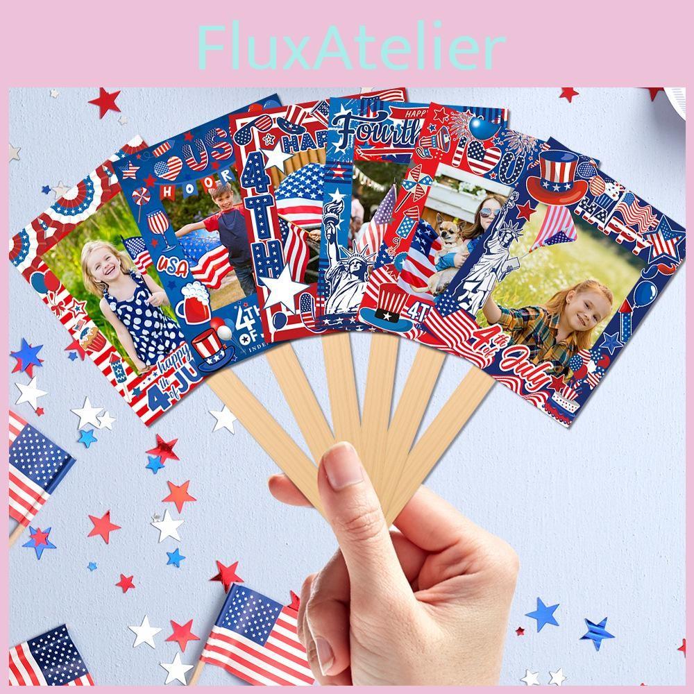 Theme Day Independence Flag Pattern Handheld Photo Frame Shooting Decor Prop