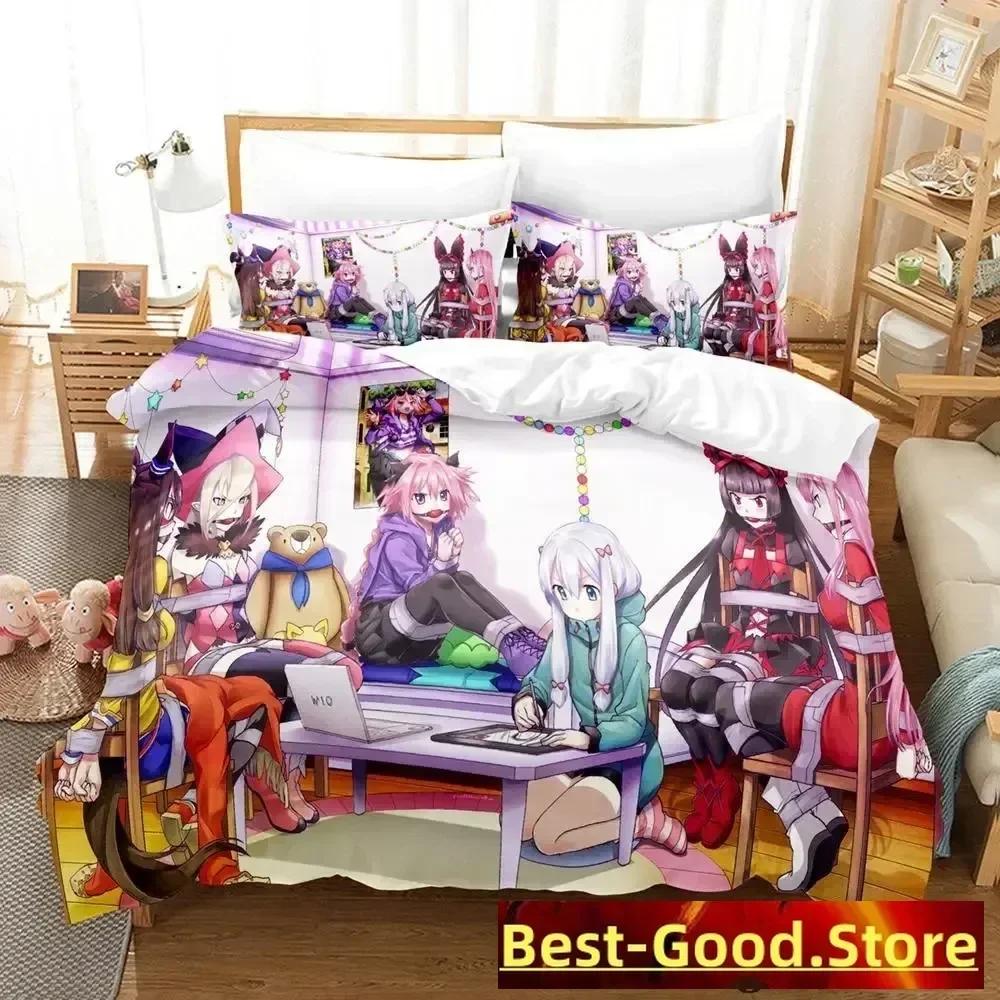 Sagiri Izumi Bedding Set Duvet Cover Sheet Printed Bed Set Pillowcase Bed Full Queen King Size Comforter Bedroom
