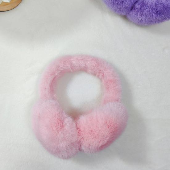 Solid Color Elastic Non-slip Cute Unisex Earmuffs Winter Soft Thickened Plush Headband Ear Warmer