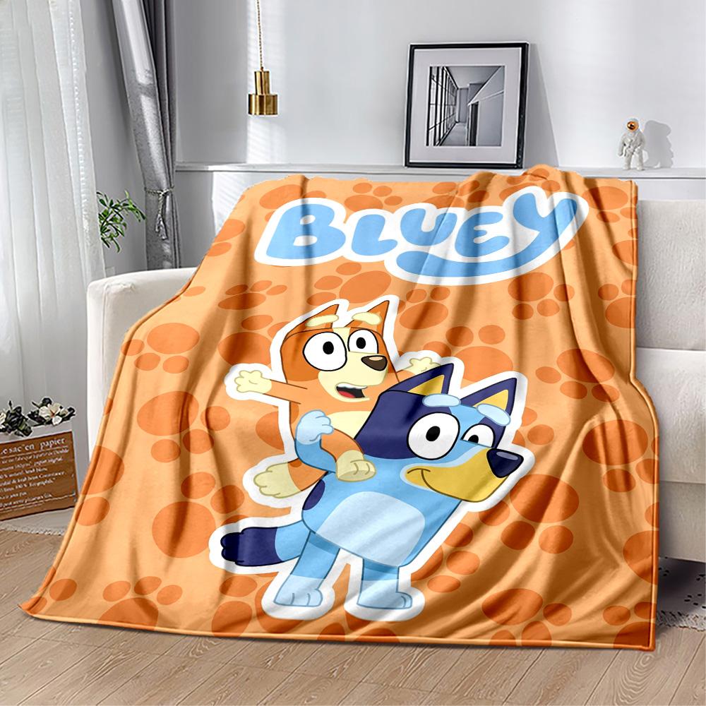 Bluey's Colorful Friends Blanket Comfortable Great for Office Chair Picnics Four Seasons Universal Stylish Decor