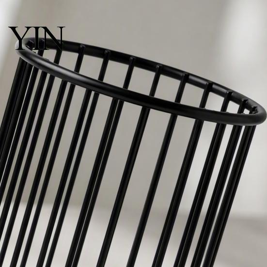 Office Supplies Storage Organizer Pen Holder/Storage Basket, Hollow Grid Iron Tube, Minimalist Metal Wire Basket Durable Pencil for Stationery