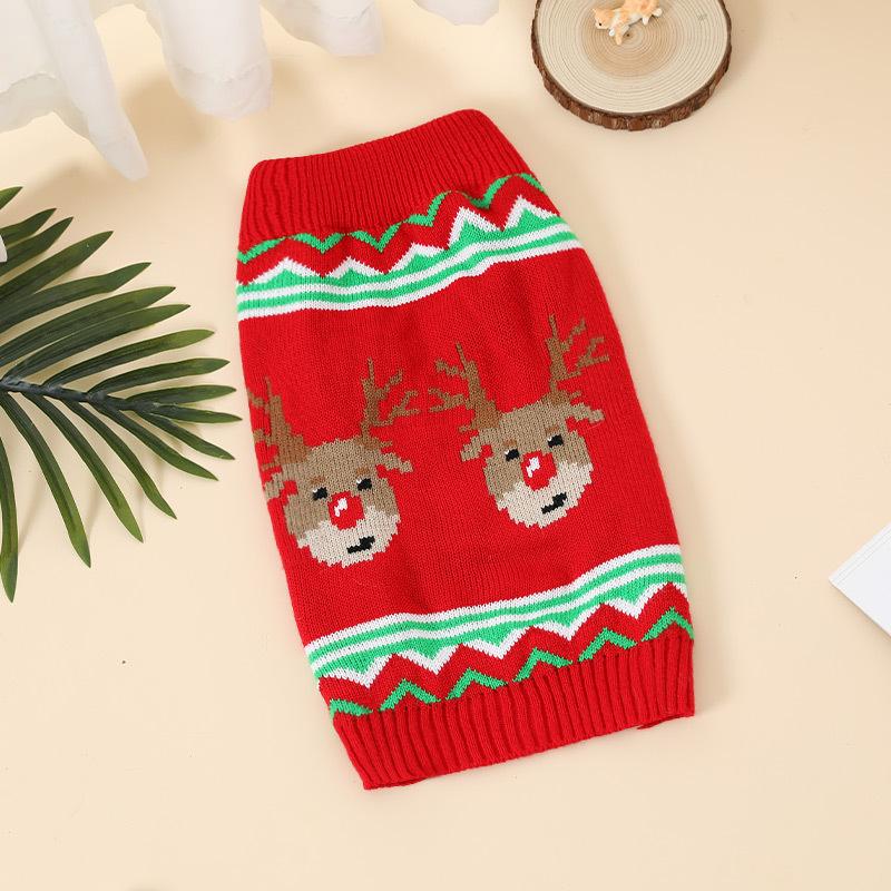 Christmas Cute Sweater Puppy Dog Autumn and Winter Pet Small Dog Puppy Cat Cat Clothes Sample