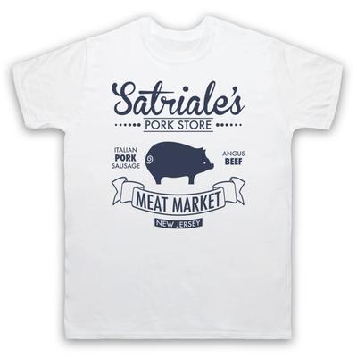 DIE SOPRANOS SATRIALE'S PORK STORE HBO Lässiges Rundhals-T-Shirt aus reiner Baumwolle