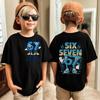 Digital pattern printed T-shirt for boys, summer short sleeved, children's loose and comfortable T-shirt top