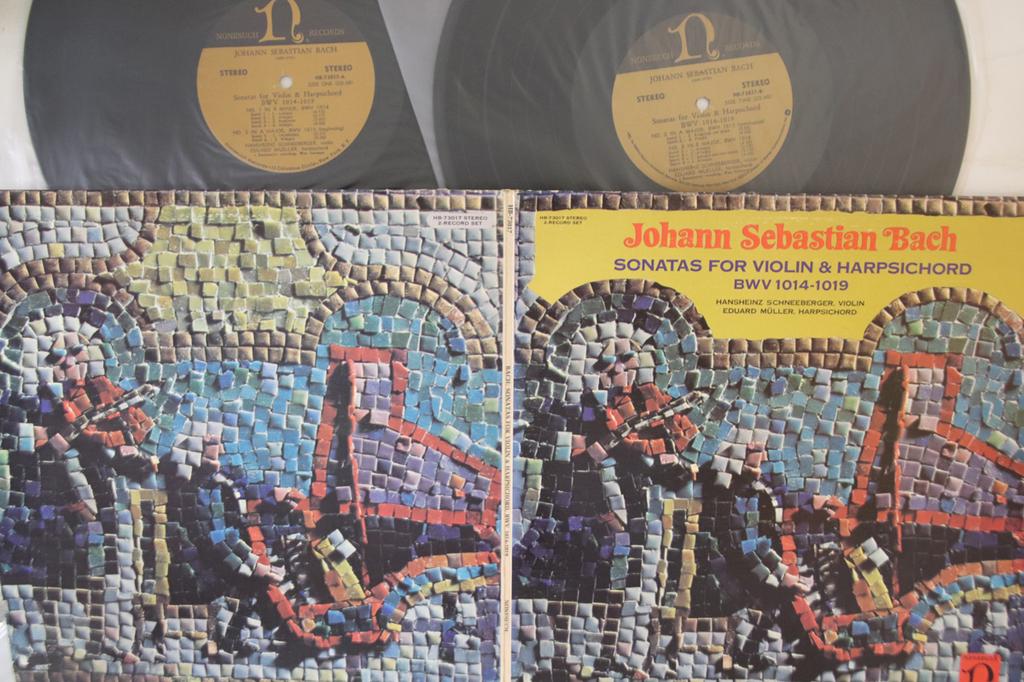 LP Record HANSHEINZ SCHNEEBERGER, EDUARD MULL - Bach: Sonatas For Violin And Harpsi HB73017 NONESUCH US Classical Used