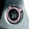 Rhinestone Car Ring Shiny Exquisite Fine Workmanship Devil Bling Ignition Ring Decoration Car Decor