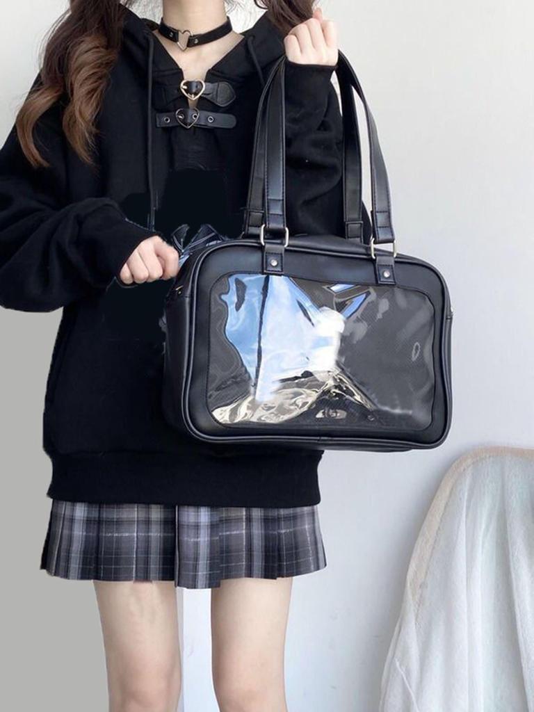 Japanese Anime Ita Crossbody Bag - Transparent Badge Doll Bag for Students & Women
