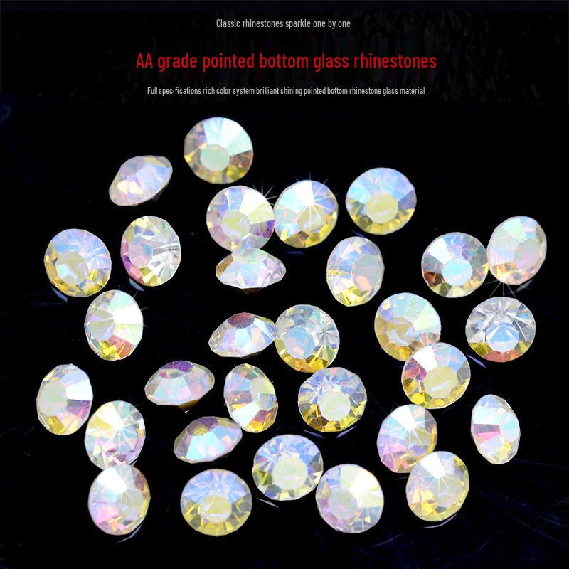 Guomao A-Grade Czech Imitation Pointed Bottom Glass Rhinestones for DIY Jewelry