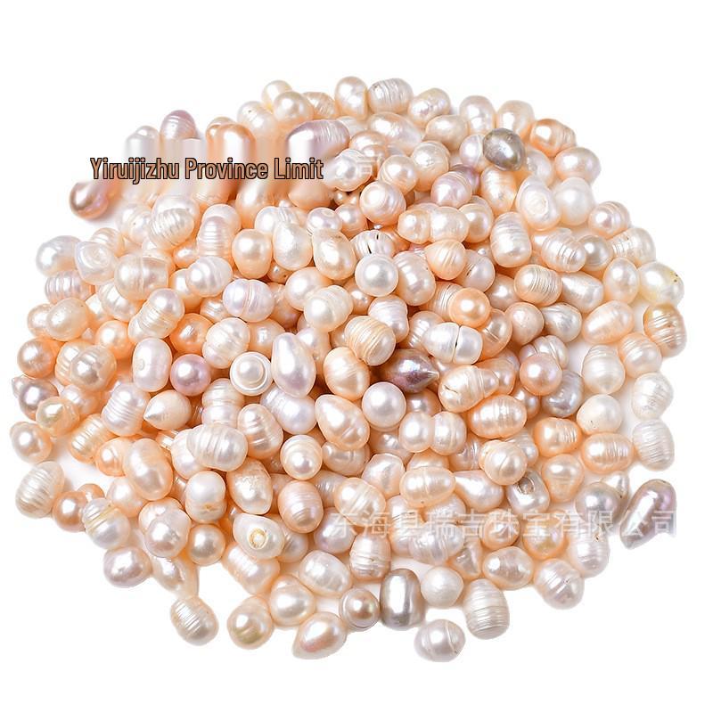 Natural Pearl Seven Treasures Mandala Gemstone Beads: Freshwater Pearls & Seven Gemstones for Buddha Offerings & DIY Jewelry 7-10mm 100g