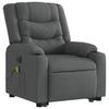 Electric Massage Recliner with Rising Function Dark Grey Fabric