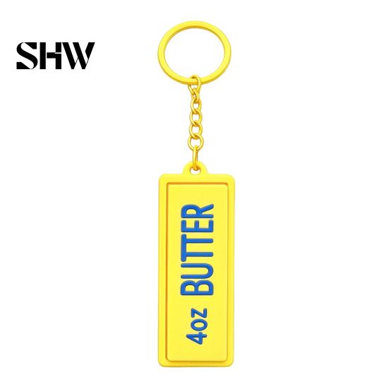 Creative Pendant for Keys Butter Bar Fidget Keychain, Clicker Toy Stress Relief, Cute Lightweight Bag Macaron Color Charm, Portable Novelty
