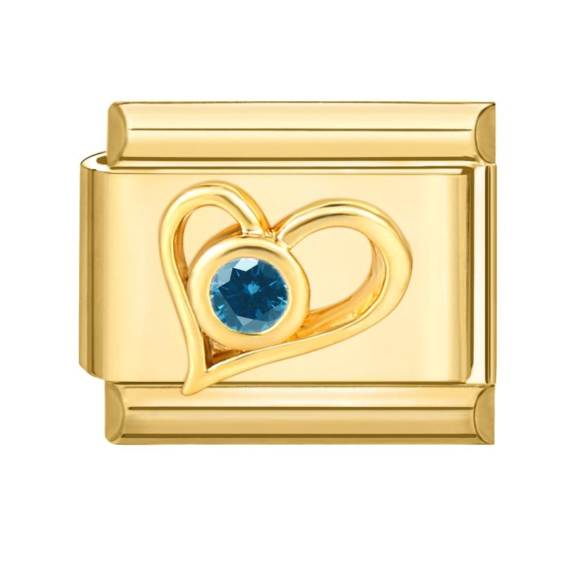 Gold Color Zircon Butterfly Heart Corn Cherry Bow Knot Italian Charm Links Fit 9mm Stainless Steel Bracelet Women DIY Making