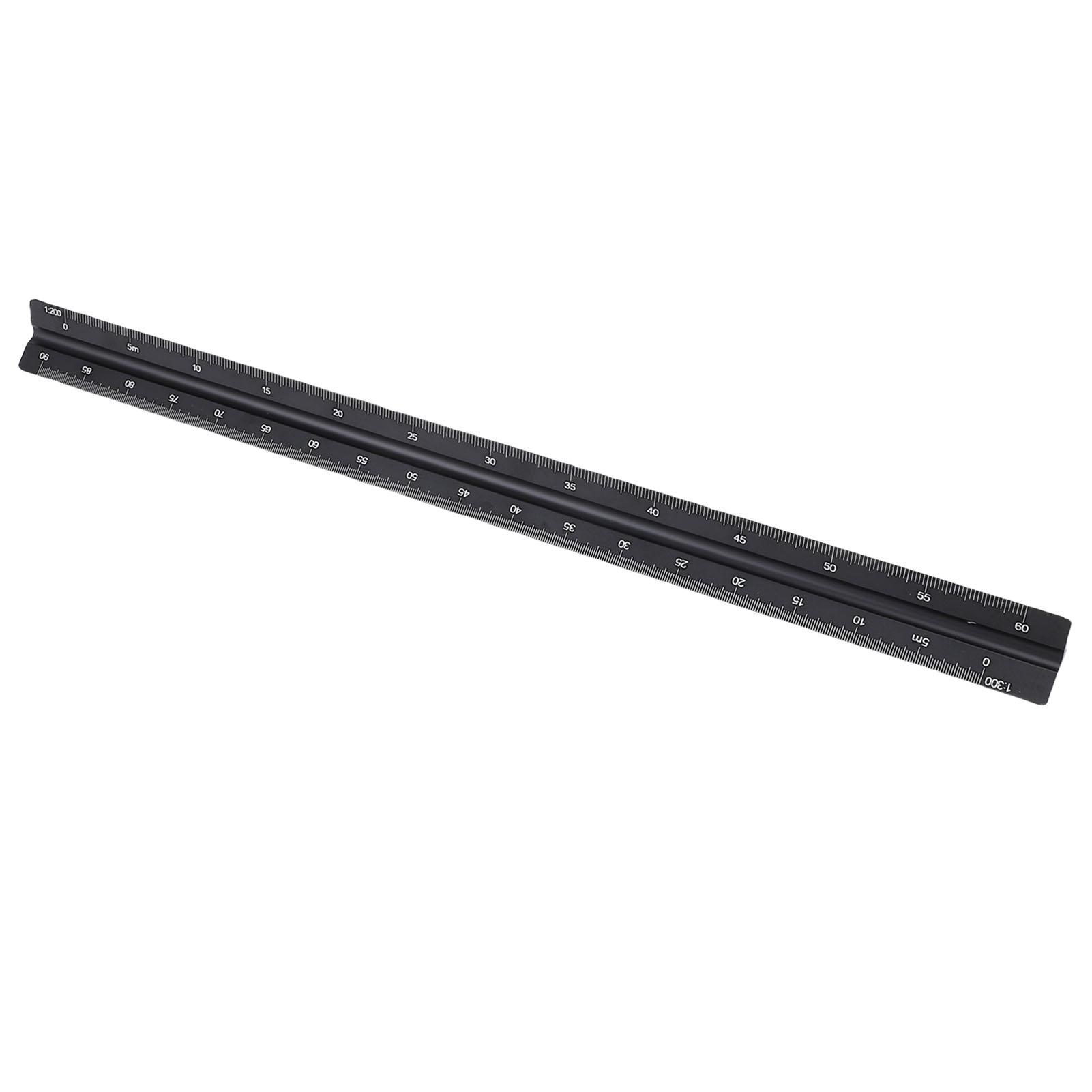 Triangular Engineer Scale Ruler Aluminum 30cm 1:100 1:200 1:250 1:300 1:400 1:500 Architectural Scale Ruler for