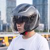 AD 3/4 Motorcycle Helmet Men Women 3C Certified Half Face With LED Light Commuting All Season