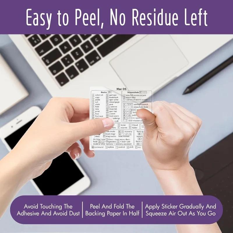 For Mac Windows Keyboard Shortcut Stickers Word Excel Clear Stickers Letter Graphic Laptop Protective Sticker Quick Navigation