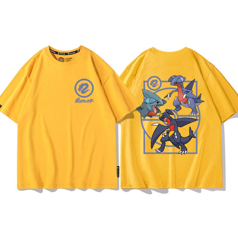 Pokémon Joint Tshirt Childrens Summer Mens and Womens Geng Gui Super Dream Clothes Boys Pokémon Short Sleeves