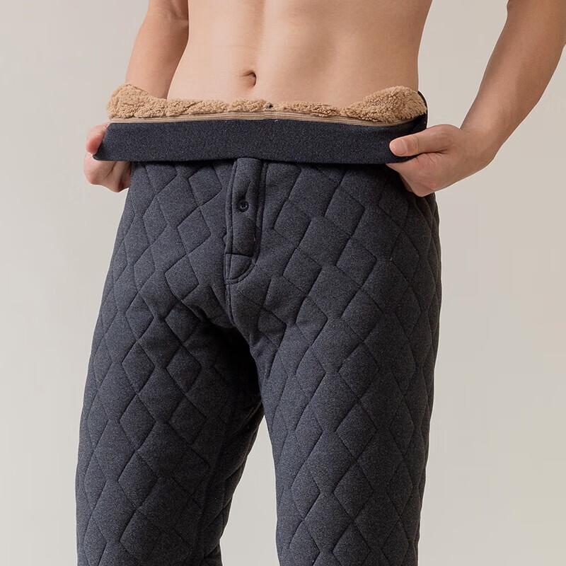 LANGSHA Men's Thickened Thermal Fleece-Lined Pants