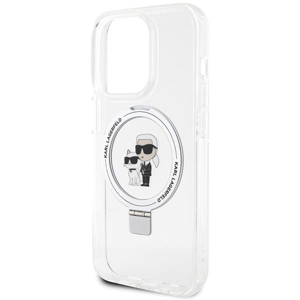 Karl Lagerfeld Klhmp15Xhmrskch Iphone 15Pro Max 6.7 Biały/White Hardcase Ring Stand Karl&Choupettte Magsafe