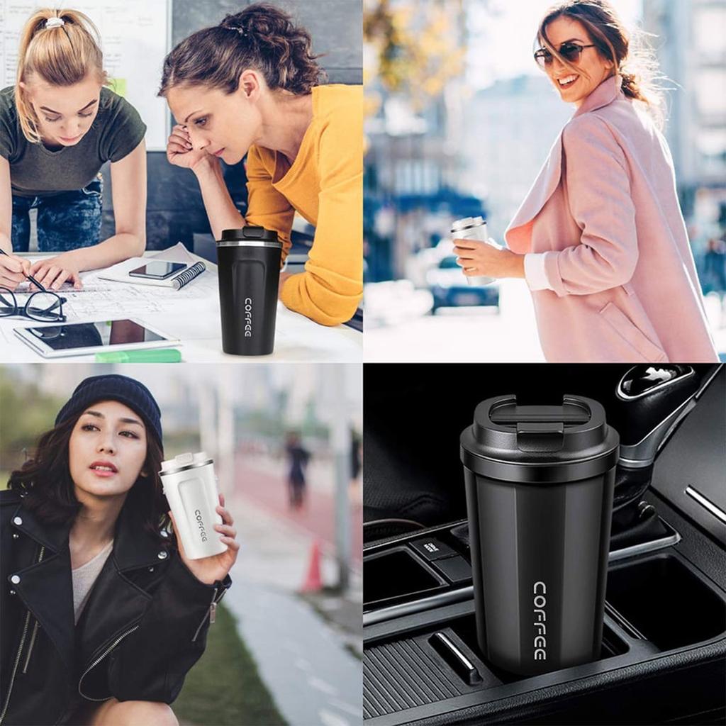 510ml Vacuum Stainless Steel Cup Coffee Cup Double Layer Anti-scald Insulation Cup Temperature Keep Cup