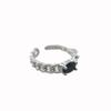 Niche Original Design Sweet Cool Wind Diamond Zircon Chain Personality Trendy Cool Female Index Finger Open Ring