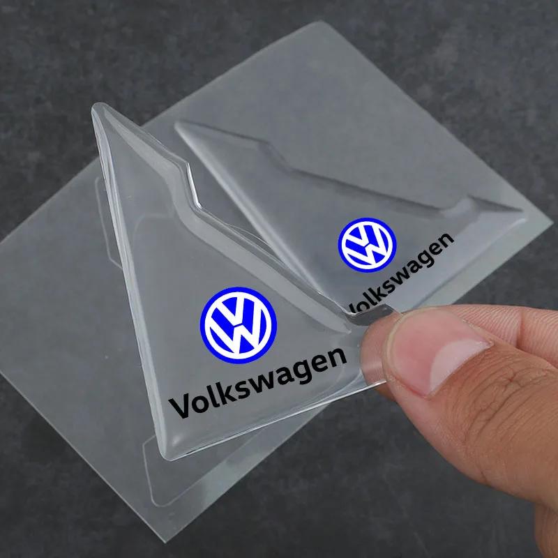 2pcs Silicone Car Door Corner Protector Anti-Collision Scratch Emblem for VW Golf Amarok T5 Phaeton ID3 Tiguan T-Cross GTI zj3