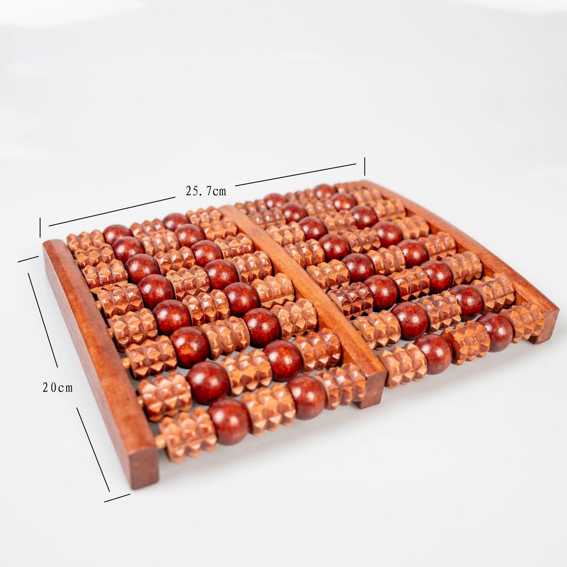 Wooden Foot Sole Massager Roller for Acupoint Therapy and Relaxation