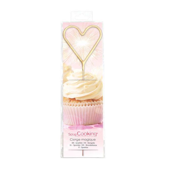 Bougie magique 18 cm - coeur