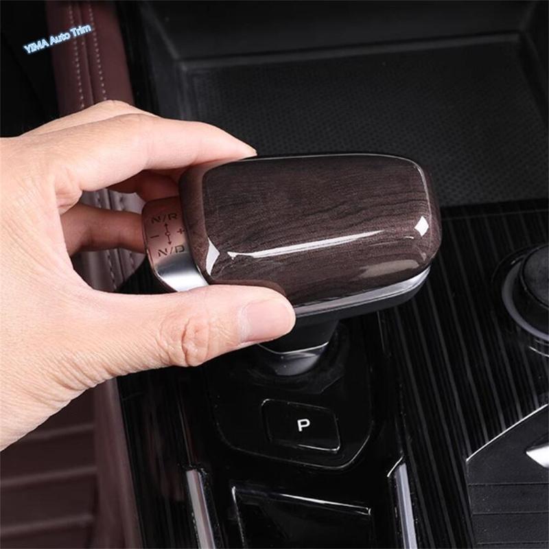 Peach Wood Grain Gear Shift Head Handle Knob Cover Trim For Geely Monjaro Kx11 Manjaro 2024 Protection Decoral Accessories