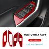 LHD RHD Car Window Lift Button Panel Trim Real Soft Carbon Fiber Sticker For Toyota RAV4 XA50      2024 2025