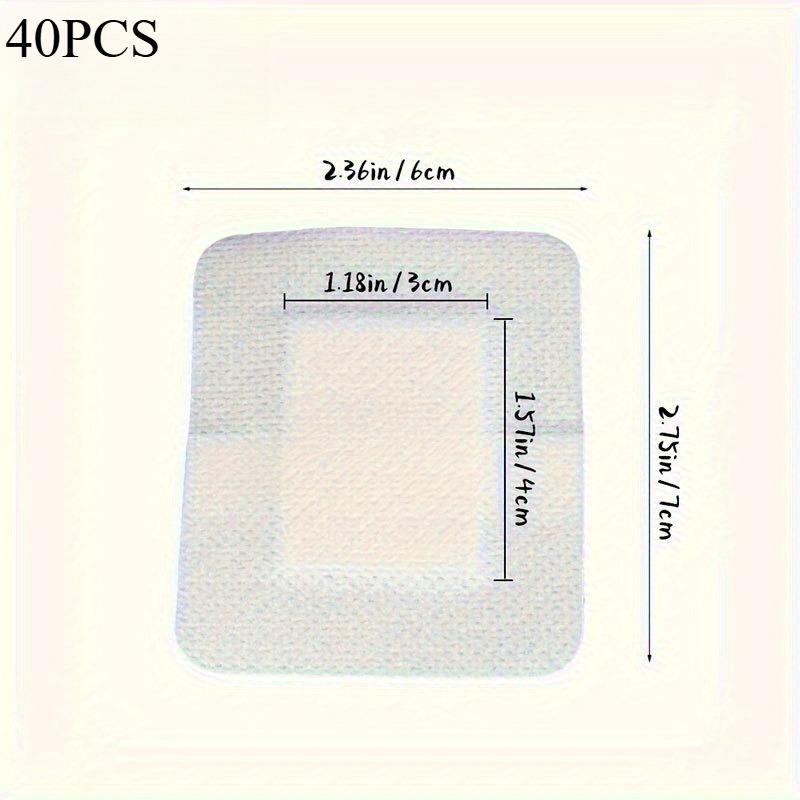 40PCS Waterproof and Breathable Sterile Wound Sticker - Light Beige, Friendly Sticky No Residue Multi-Size Grid Design