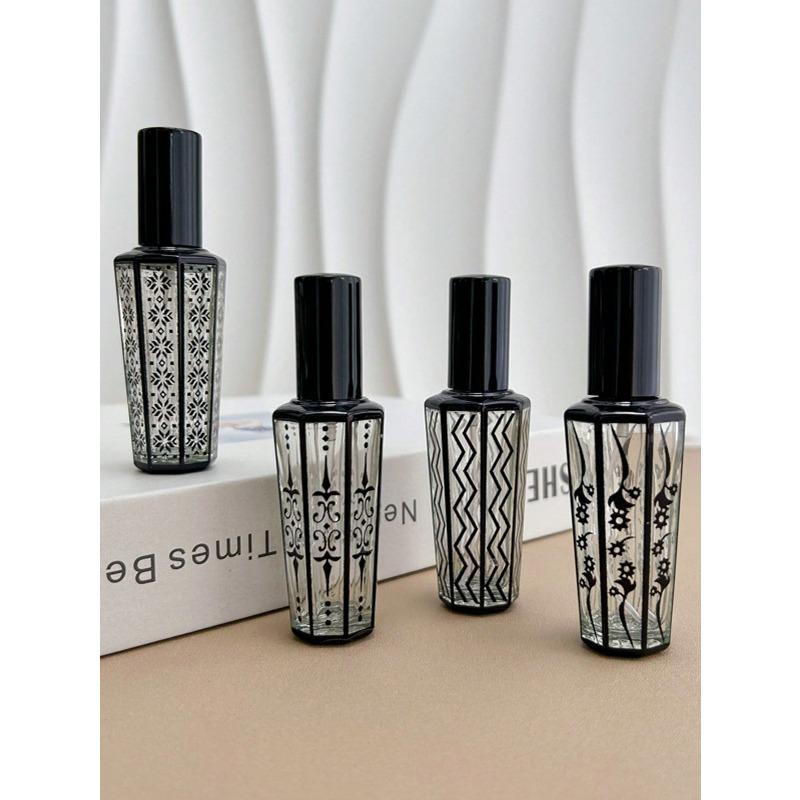 1pc 15ml Vintage Totem Floral Pattern Perfume Refillable Spray Bottle, Portable Travel Perfume Spray Bottle For Storing Perfume