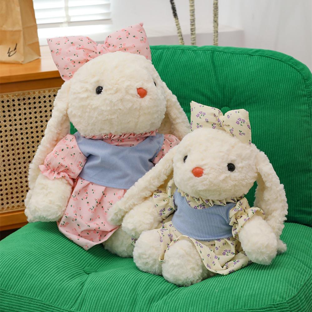 Cartoon Animal Animal Dressed Bunny Doll Colorful Dress Rabbit Soft Doll  Kids Boy Girl