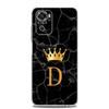 Crown Letter A To Z Phone Case For Xiaomi Redmi Note 13 12 5G 9S 9 8 10 11 Pro Plus 4G 9T 13C 12C10C 9C 9A 7 Pro Clear Cover