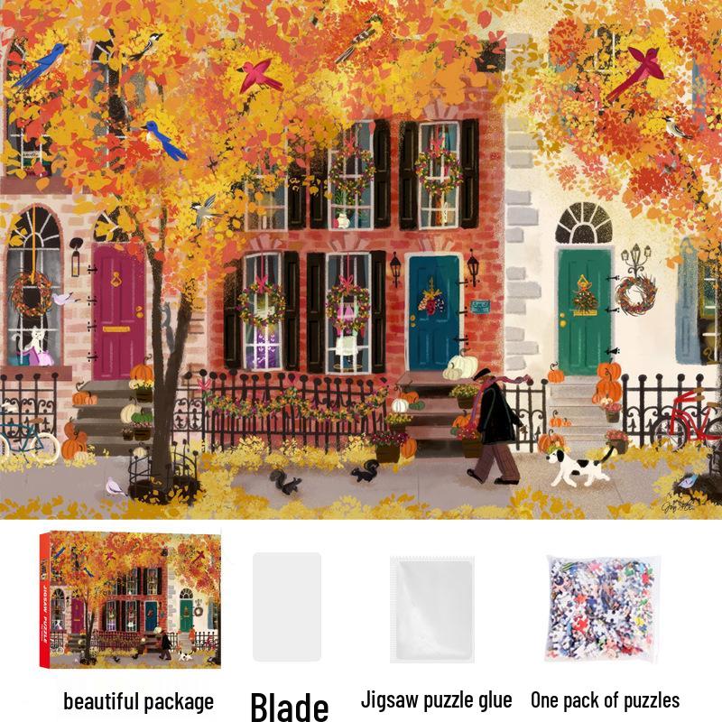 1,000-Piece Cute Healing Jigsaw Puzzle: Adult High-Difficulty Decompression Toy, Educational Gift for Girls