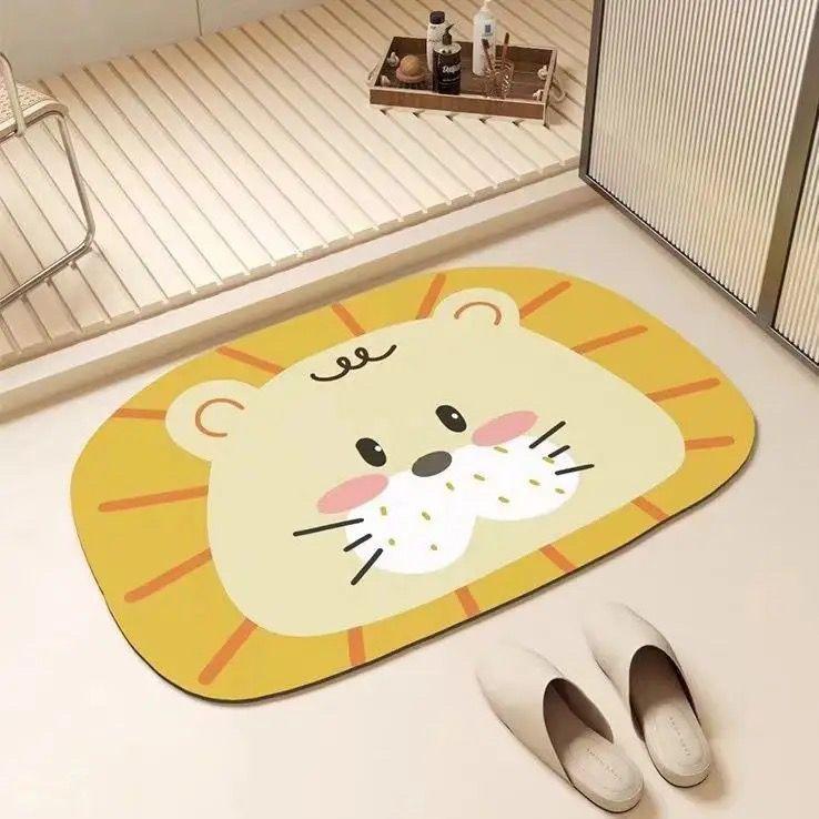 Bibulous floor mat diatom mud cartoon antiskid toilet bibulous quick-dry floor mat